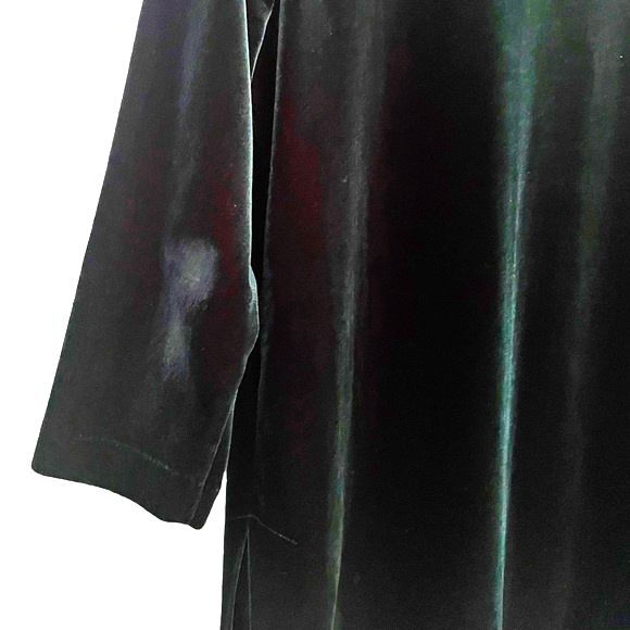 R&M Richards Women's Size 12 Vintage Pine Green Velour Tunic 90s Festive Holiday - Picture 6 of 9